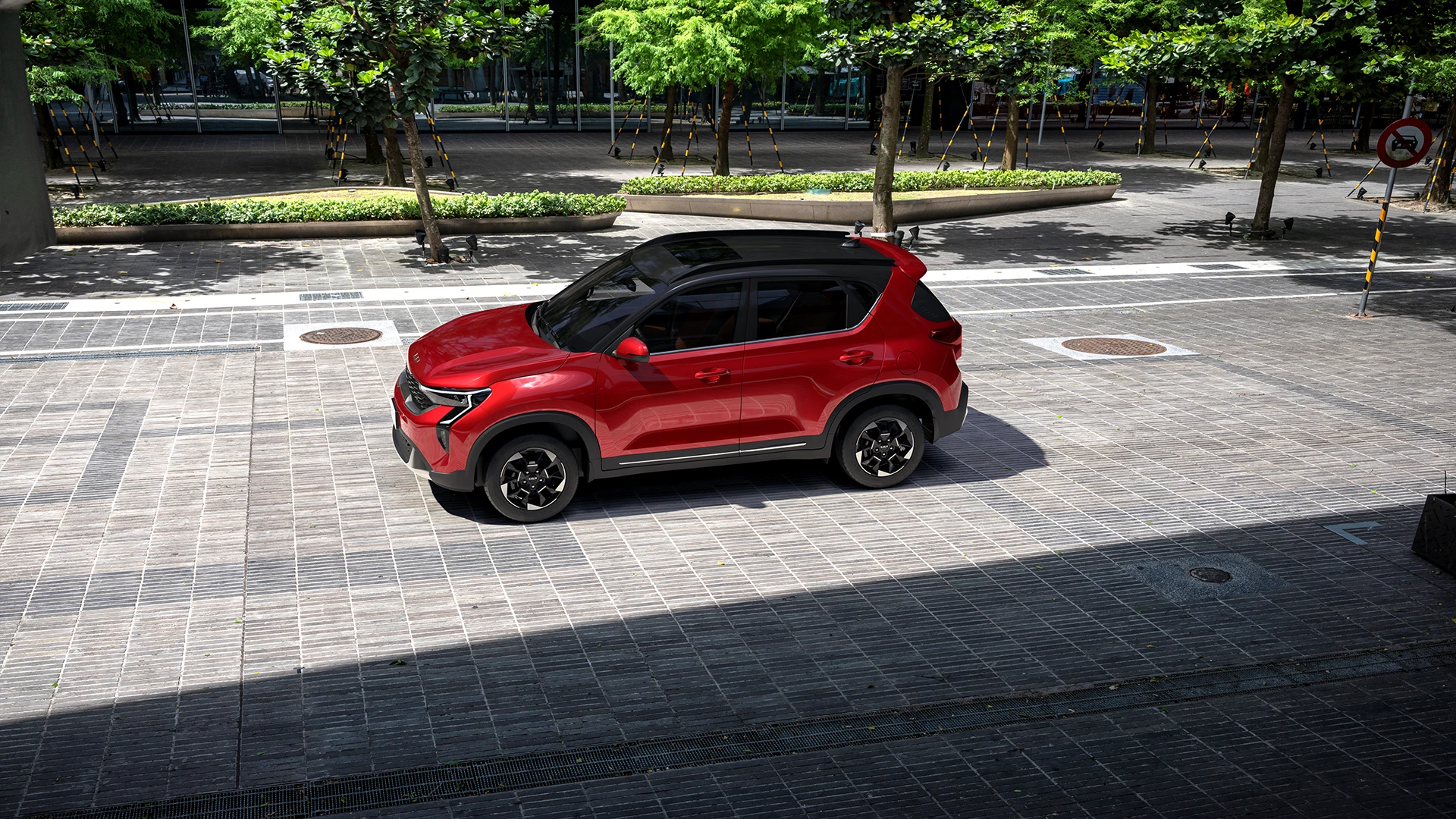 Car View - Red with Black Roof